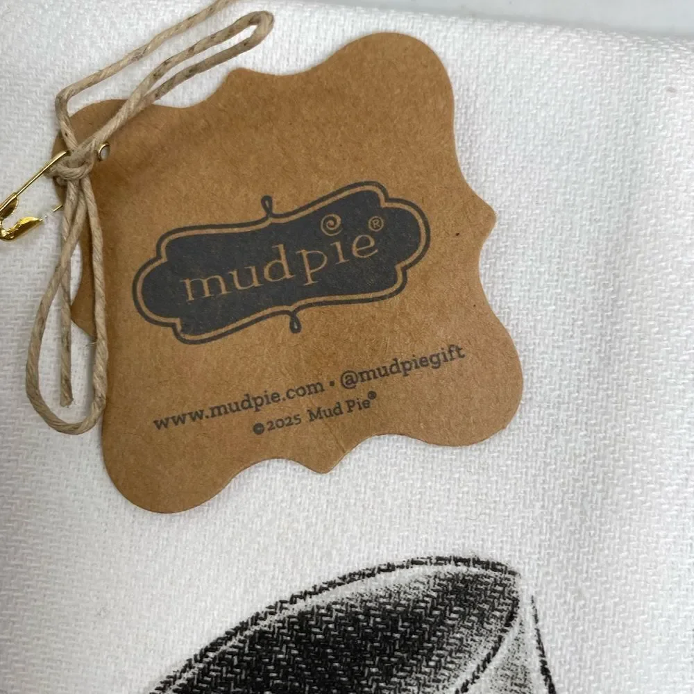 NWT Mudpie Celebrate The Season Snowman Printed Kitchen Towel